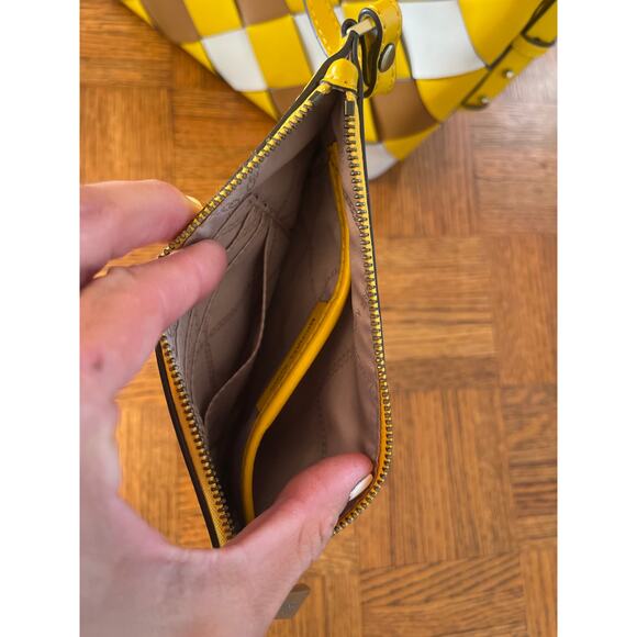 Michael Kors Mott Woven leather tote/shoulder bag in harvest fall colors - Picture 8 of 10